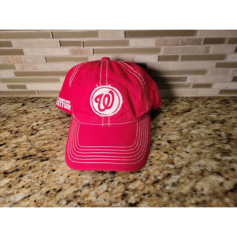 Washington Nationals Hat MLB Red Cap Baseball Adjustable One Size MelonWear